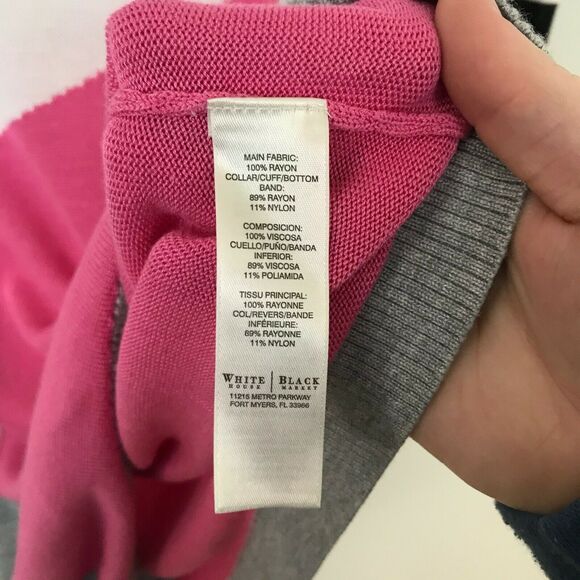 WHBM Color Block Striped Asymmetrical Sweater - Picture 5 of 6